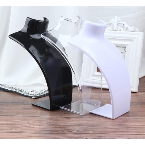 Jewelry Organizer For Ear Stud/Earrings Stand Necklace Chain Plastic Mannequin Bust Jewelry Display Rack Necklace Display Holder