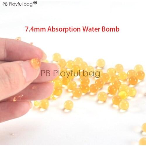 PB Playful bag Outdoor tactical equipment water bullet gun STD orange 7.4mm standard bullet plus hard water gun 1 pack QD99