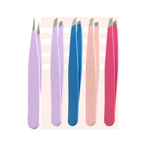 1pcs Eyebrow Tweezers Stainless Steel Face Hair Removal Eye Brow Trimmer Eyelash Clip Cosmetic Beauty Makeup Tool