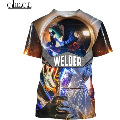 CLOOCL Popular Welder All Over Printed T-shirts Men Women Fashion Clothes 3D Tee Shirts Tops Drop Shipping