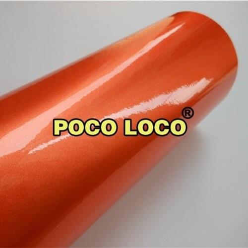Burnt Orange Metallic Glossy Air Drain Film - Car Wrap Vinyl Sticker Sheet. Bubble Free
