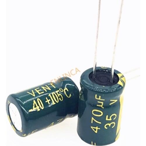 120pcs 35V 470UF 8*12MM high frequency low impedance aluminum electrolytic capacitor 470uf 35v 20
