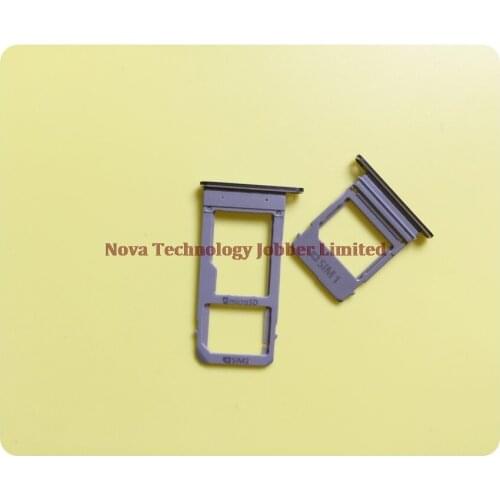Wyieno 10Pcs/Lot A720 SIM Card Tray Holder Slot Repair Parts For Samsung A5 A7 2017 A520 SD Tray Adapter Socket