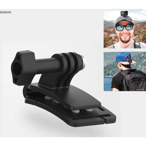 Baseball Head Cap Clamp Fixing bracket Backpack Clip Mount Adapter For GoPro Hero 8 7 6 5 Xiaomi Yi DJI Osmo Action Camera