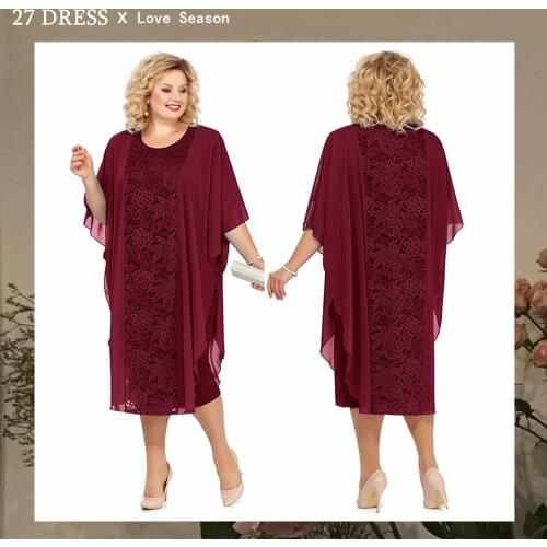 Plus Size Elegant Blue Chiffon Mother Of The Bride Dresses Modest O-neck 3/4 Sleeves Wedding Party Dresses Vestido De Madrinha