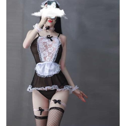 Women Sexy Costume Babydoll Dress Uniform Exotic Lingerie Role Play Costumes for Woman Adult Maid Cosplay Lingerie Ladies Dress