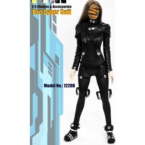 1/6 Scale Sci-fi Female Soldier Open-chested Leather Suit 1220a 1220b 12-inch Action Figure Toy Model Costume Without Body