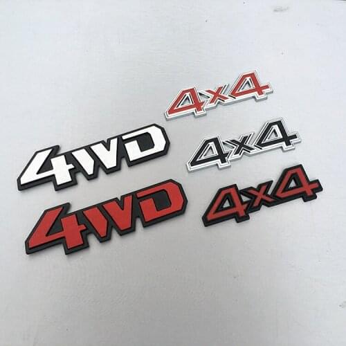 1 Pcs 3D Metal 4WD 4X4 Emblem Badge Rear Decal Car Stickers For Toyota Impreza Subaru Honda 4X4 Off Road SUV 4WD Car Styling