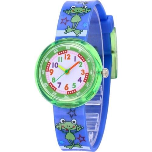 11 Designs Christmas Gift Cute Frog Girl Watch Children Fashion Watch SportS Jelly Cartoon New Boy Watch kids montre reloj saat