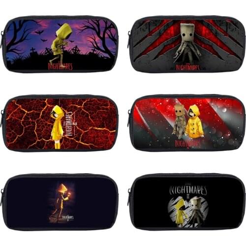 3D Little Nightmares 2 Pencil Bag Women Fashion Makeup Bag Girls Pencil Box Ladies Cosmetic Case Makeup Purse Wallet Tool Bag