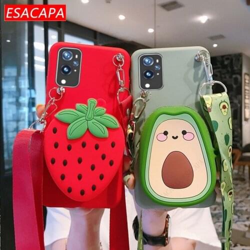 3D Cartoon Coin Bags Wallet Phone Case For Samsung M31 S21 S20 Ultra Lanyard Necklace Silicone Cover For Samsung A02 M02 A32 5G