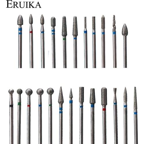 Diamond Nail Drill Bits Electric Burr Rotary Milling Cutters Bit Nail File Manicure Cuticle Clean Remover Dead Skin Accessories