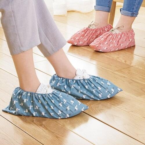 Reusable Shoe Covers Poly Shoe Cover Household Thick Washable Man Woman Shoes Covers Non-slip Non-disposable Guests Family Tools