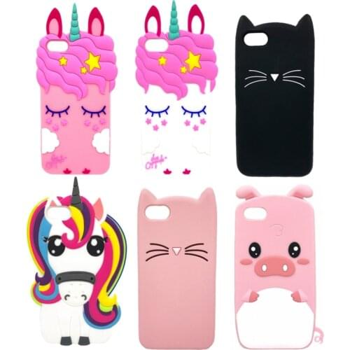 Honor 7A 5.45" Case Silicon 3D Cute Unicorn Cat Soft Phone Cover Bag For Huawei Y5 2018 Prime / Honor7A DUA-L22 Russian Version