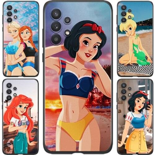 Disney Beach Princess For Samsung A91 A72 A71 A52 A51 A42 A41 A32 A31 A22 A21S A12 A11 A03 A02S A01 5G Phone Case