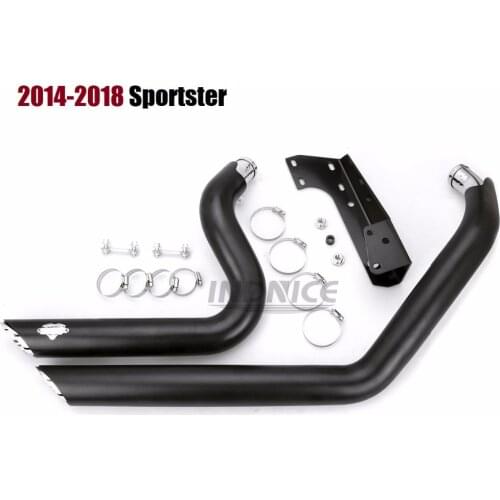 Black exhuast mufflers for harley iron 883 Shortshots Exhaust Pipes Sportster xl883 exhaust sets xl1200 2014-2020