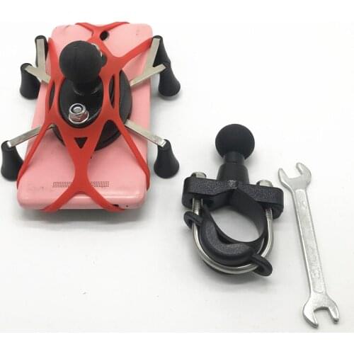 Motorcycle Phone holder Mount with 1 inch ball + Handlebar Rail Mount 37mm Width U-Bolt Mounting Base for smartphones