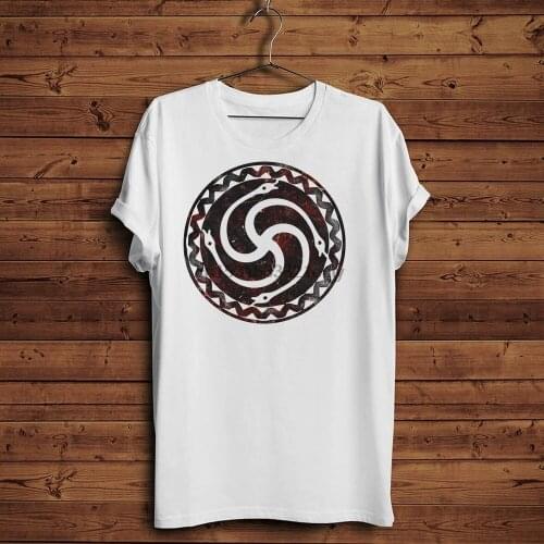 Swastika Snake T shirt Ancient Historical Ethnic Pagan Symbol Sign Tee