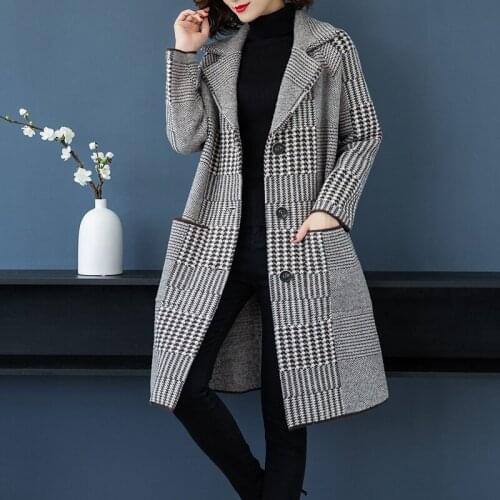 JANELUXURY Women's Plaid Coats
