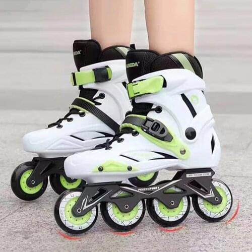 JK WJ Slalom Inline Skates Adult Child Roller Skating Shoes Sliding Free Skating Patines FSK Brake Street Road Rollerblade