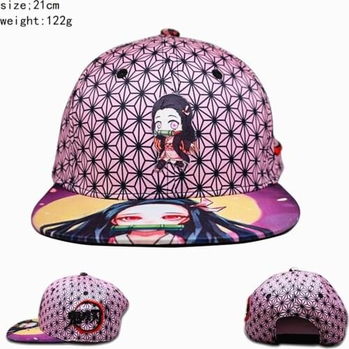 Demon Slayer Snapback Casual Canvas Baseball Hats Hip Hop Cap Adult Boys Girls Trucker Sun Hat Adjustable Cosplay Golf Caps Gift