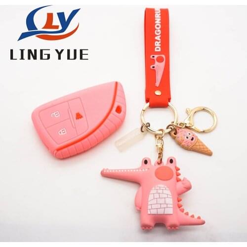 Lingyue 2021 Silicone Fob Key Cover for GMC Yukon Denali for Chevy Suburban for Buick Envision Avenir Car Accessories Protector
