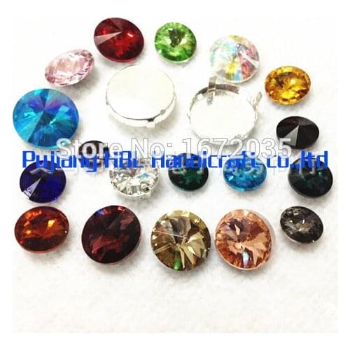 Fancy crystal rhinestone 8mm 420pcs/pack Pointback Without metal claw setting Sew On Stones Loose Beads