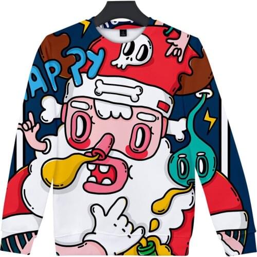 2020 New Happy Merry Christmas 3D Men/Women Pullovers Print Crew neck Jumper Sweatshirt Winter Keep warm Clothes