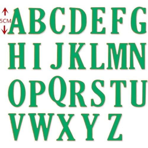 New 5cm Large English Letters Alphabets Set Metal Cutting Dies Stencil for DIY Scrapbooking Photo Album Paper Cards Decor Crafts