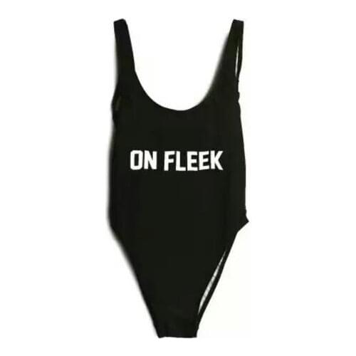 New arrival swimwear ON FLEEK one piece suits women sexy plunge bodysuit high cut jumpsuit beachwear backless sexy swimwear