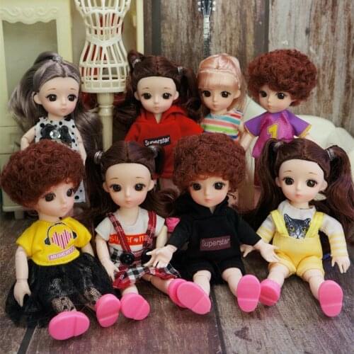 15cm Plastic Doll Super Cute Doll 13 Joint Doll Princess Replaceable Toy BJD Baby 3D Real Eye Leaves Luo Li Doll