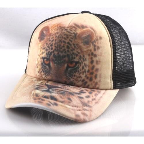 Popular Animal Mesh Trucker Cap Women Mens Foam Trucker drivers Hats Printed Tiger Lion Puppy Seal