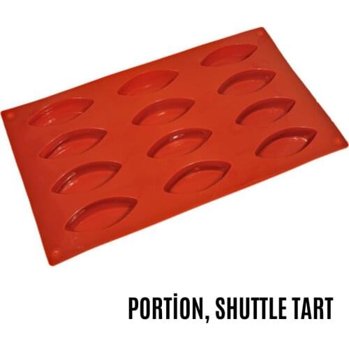 Portion, shuttle tart, cake mold, flower pattern, candle mold, soap mold, food contact product