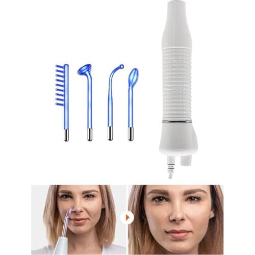 Portable High Frequency Skin Care Acne Spot Remover w/4 Wand Electronicy US