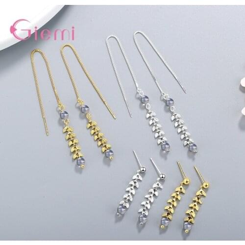 Super Nice Fashion Ear Wires For Women Girls Genuine 925 Sterling Silver Earrings New Models Ear Wire Korean Earrings Big Sale