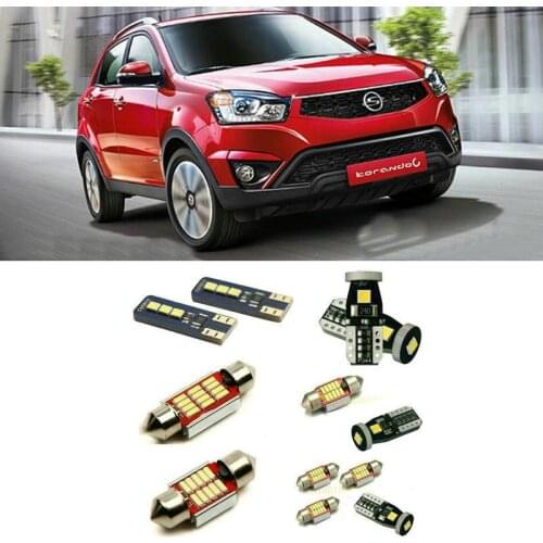 Led interior lights For SSANGYONG KORANDO ck 2010+ 11pc Led Lights For Cars lighting kit automotive bulbs Canbus