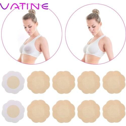 VATINE 10PCS Chest Sticker Breast Petal Disposable Breast Invisible Stick-On Bra Nipple CoversBackless Bra Pad Sex Toy For Women