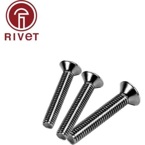 MM10 M12 DIN7991 304 A2-70 Stainless Steel Hexagonal Countersunk Screws Flat Allen Key Head Screw Multi Size 20 50 100 PCS