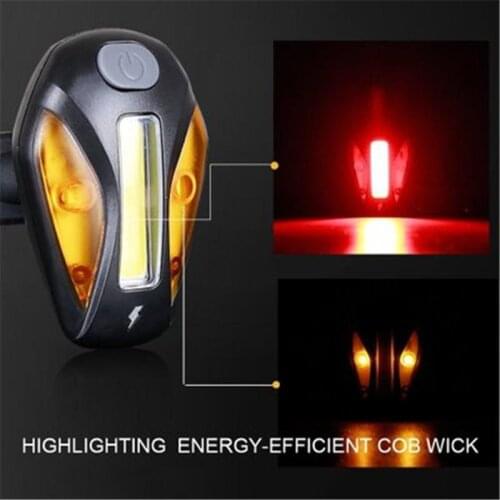 Weimostar USB Rechargeable Rear Tail Bike Light Back Lamp Taillight Waterproof Bright LED Double Flash Cycling Bicycle Light