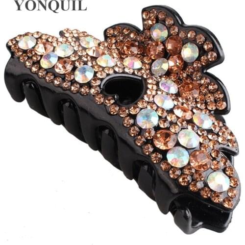 Vintage Crystal Shining Hair Claw Rhinestone Hair Clip Ladies Shny Crystal Hairpin Women Elegant shower Hair Accsessories