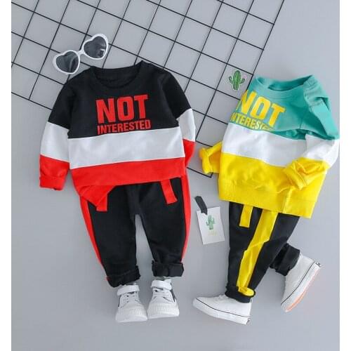 Winter Infant Clothing Newborn-baby-clothes Baby Boy Mickey Clothing Set Toddler 2pcs Suits Sweater long pants Cartoon cotton