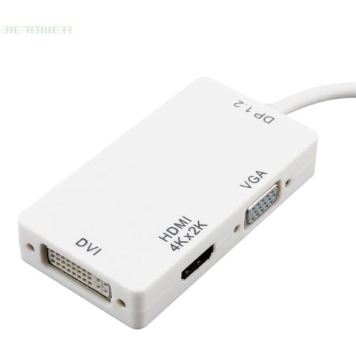 3 In 1 Thunderbolt Mini Display Port MINI DP Male To HDMI DVI VGA Female Adapter Converter Cable For Apple MacBook Air Pro MDP