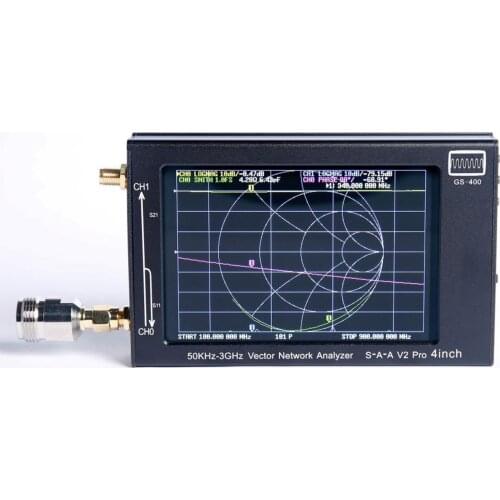 4 inch LCD Display 50kHz-3GHz Vector Network Analyzer SAA-V2 GS400 NanoVNA V2 PRO 2000MAh 13dB MINI Electrical Instruments