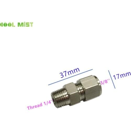 S329 Non Slip Lock Connector Transform Hose Joiner 3/8''*1/4'' NPT Male Thread Mist Fitting Quick Joiner for Misting System 5pc