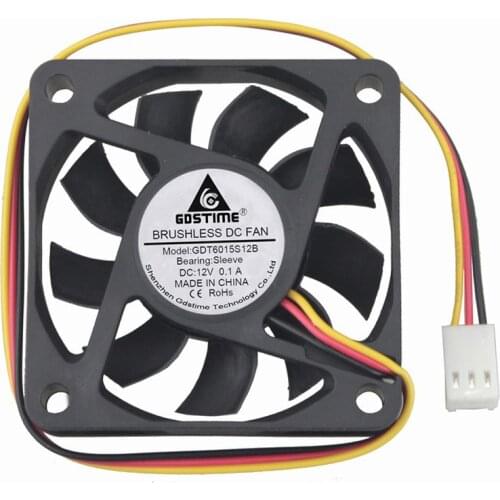 5 Pieces LOT Gdstime 6015 60mm 6cm 60x15mm DC 12V 3Pin Cooler Brushless Cooling Fan