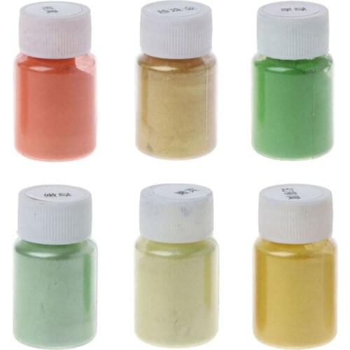 6 Color Cosmetic Grade Resin Powder Natural Mica Mineral Pearlescent Pigment Soap Makeup Colorant Dye Jewelry Making