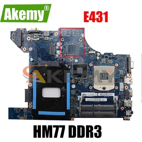 Akemy VILE1 NM-A043 Motherboard For Lenovo ThinkPad E431 Laptop Motherboard PGA989 HM77 DDR3 100% Test Work