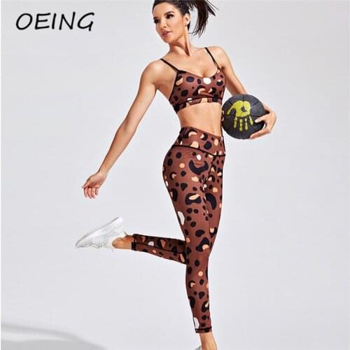 Print Bras and Legging 2 Piece Yoga Sets Seamless High Waist Fitness Clothing Lounge Wear Set Workout Tracksuit