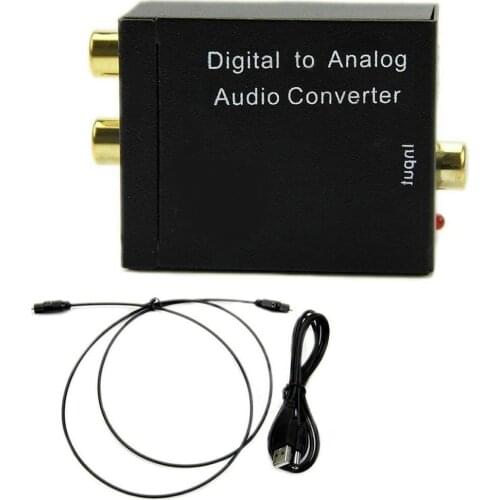 Digital to Analog Audio Converter Adapter 24-bit S/PDIF L/R Audio Converter Adapter Stable Decode