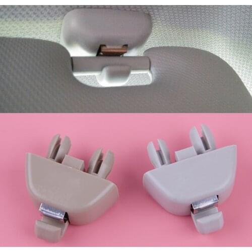 CITALL New Car Interior Grey Beige Sun Visor Clip Hook Mount 4F0857561 Fit for Audi A6 C6 2004 2007 2008 2009 2010 2011
